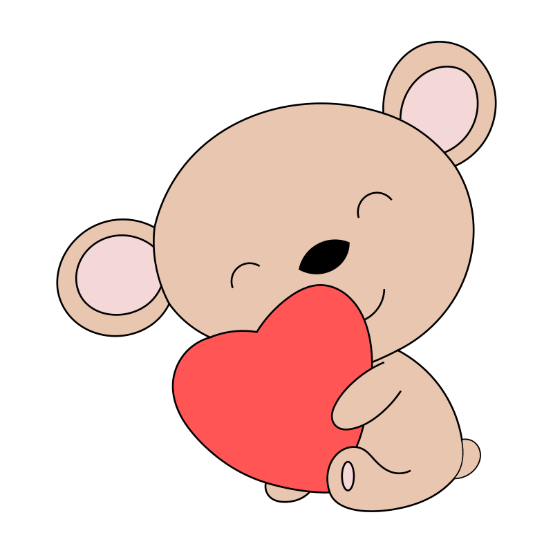 Cute Bear Hugging a Heart Cookie Cutter – Bakerlogy