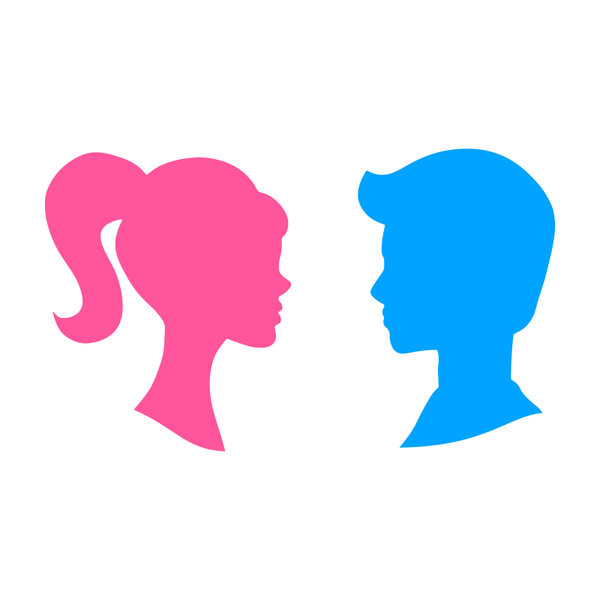 Barbie and Ken head silhouette cookie and fondant cutters – Frosted Cutters