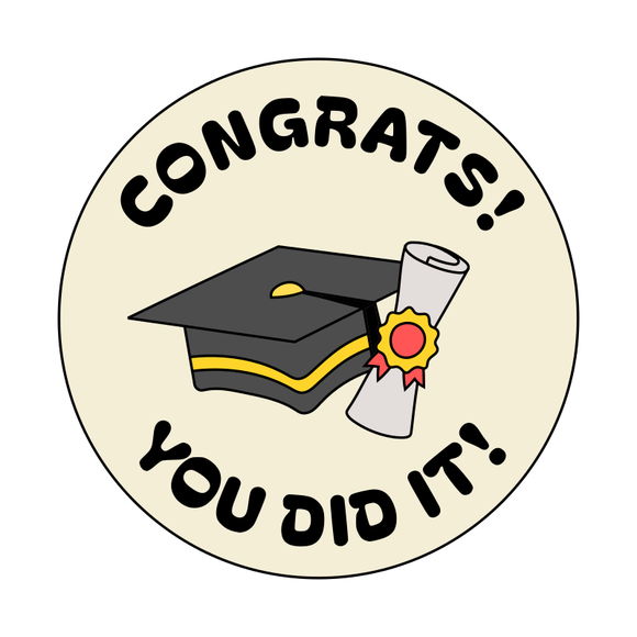Congrats, you did it! cookie cutter and stamp