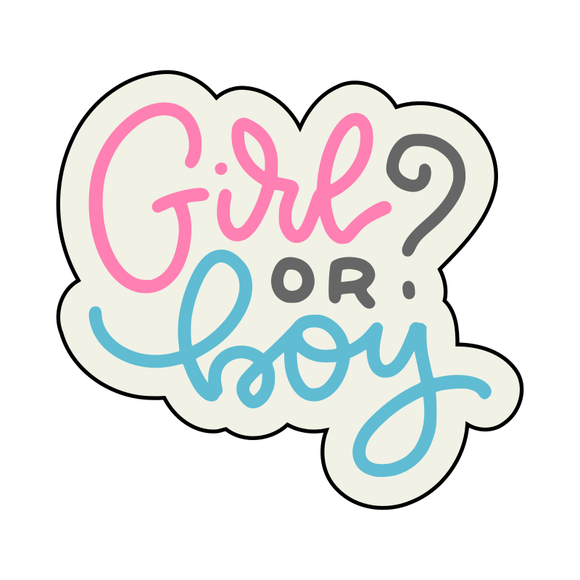 Girl or Boy cookie cutter and stamp