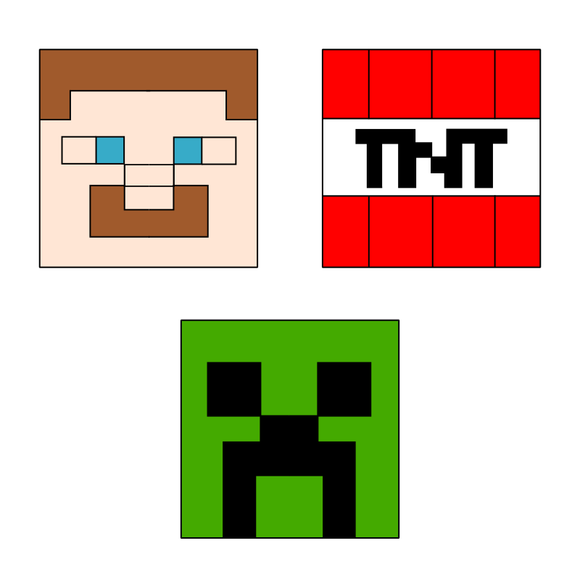 Minecraft square set (set of 3)