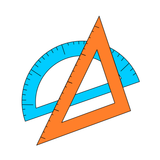 Protractor and triangle stand cookie cutter and stamp