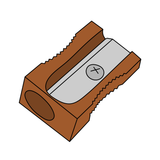 Pencil sharpener cookie cutter and stamp