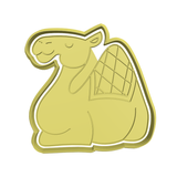 Sitting camel cookie cutter with stamp