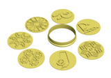 Ramadan islamic cookie cutter and stamp (set of 7 stamps )