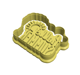 Hello summer lettering cookie cutter and stamp