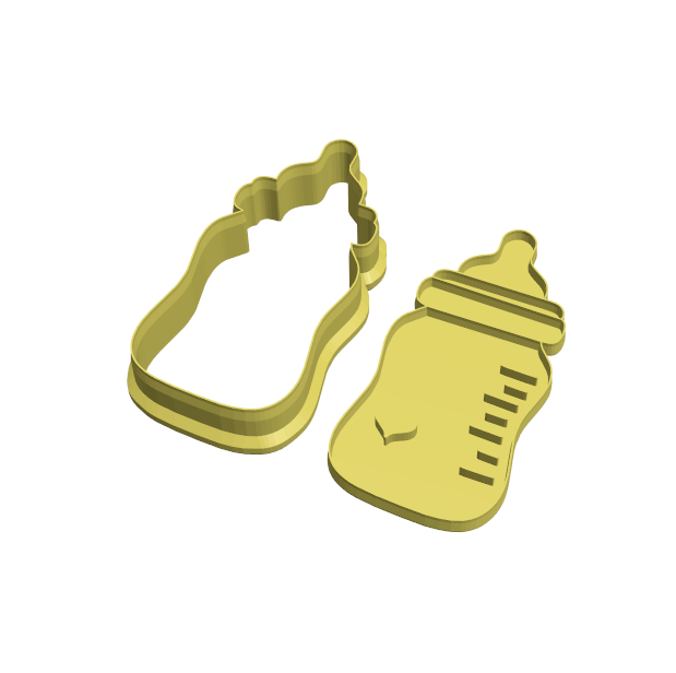 Cookie Cutters - Baby bottle cookie cutter | Frosted Cutters