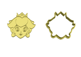 Princess Peach face cookie cutter and stamp