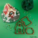 Interlocking Christmas Gingerbread house cutter set