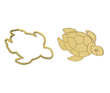 Sea turtle cookie cutter with stamp